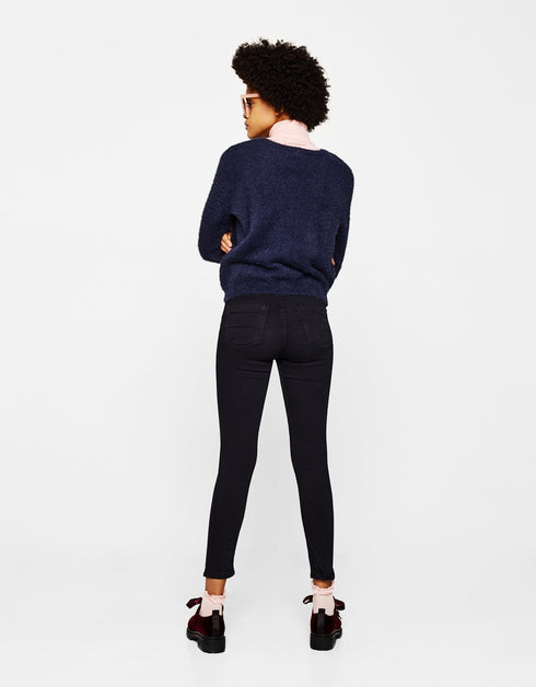 Super skinny mid-rise trousers